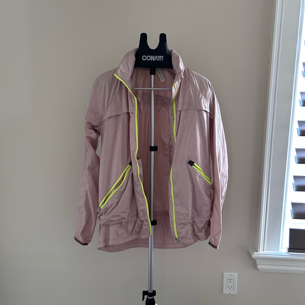 Lululemon Athletica Pink and Yellow Utility Jacket with High Collar